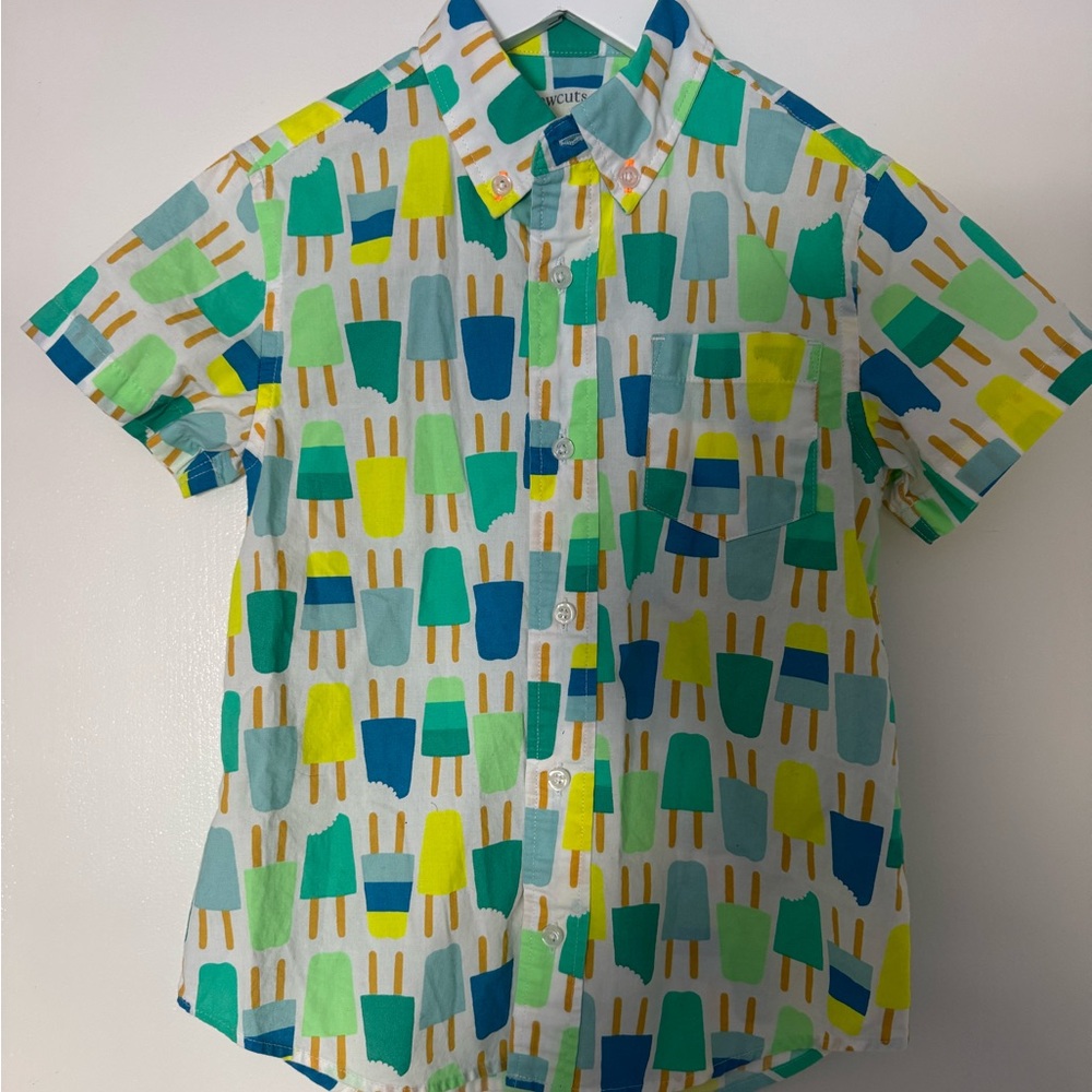 Crewcuts Summer Popsicle Toddler Boys Short Sleeve Button Down